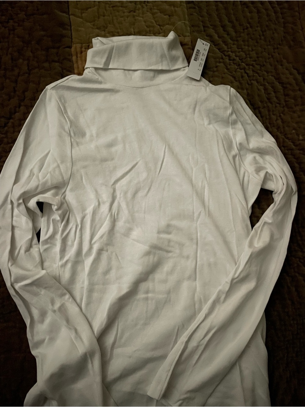 J. Crew White Turtleneck Shirt - Classic Lightweight Long Sleeve XL